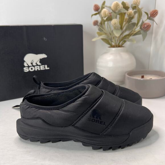 Sorel Ona RMX Puffy Slip-On Shoes Shoes Black NL5053-010 Women's 5.5 - Picture 1 of 10